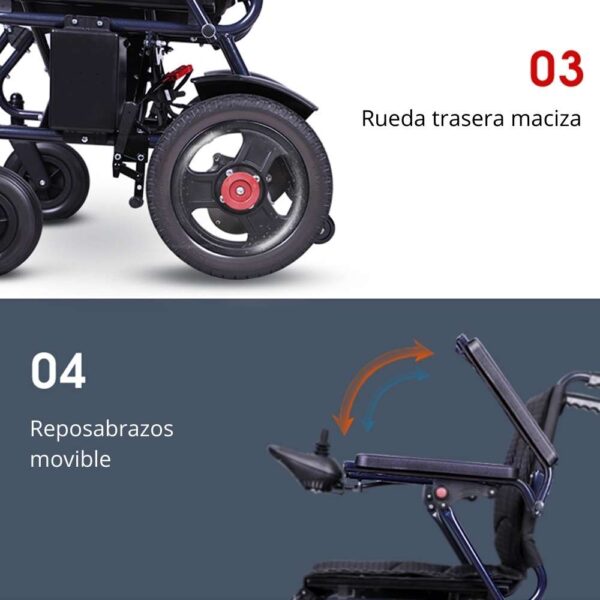 Silla de ruedas eléctricas plegables, silla de ruedas eléctrica, silla ortopédica, silla eléctrica plegable